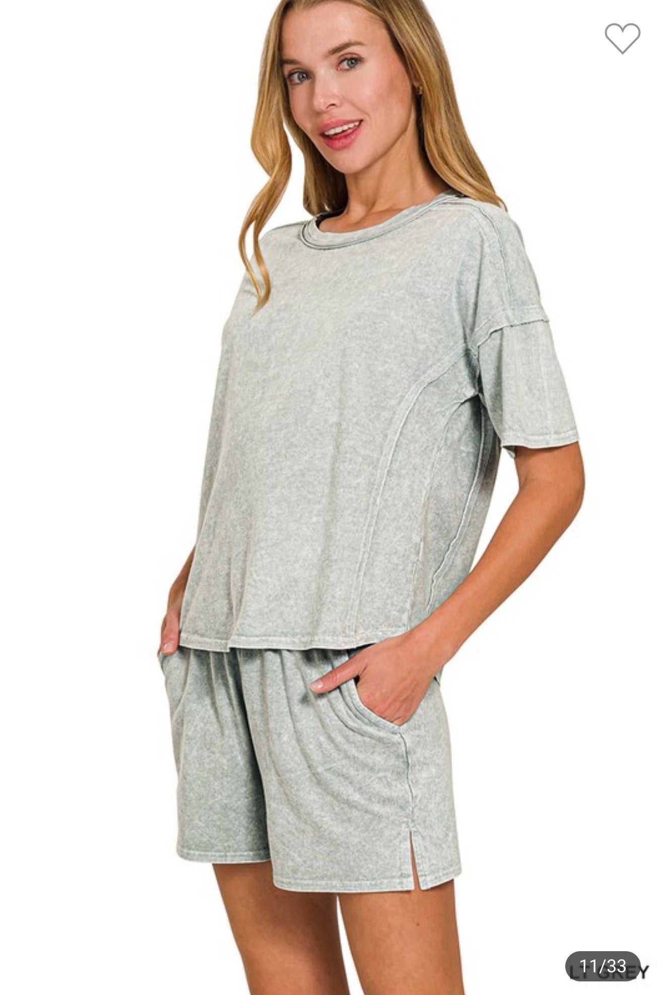 Snow washed two piece set