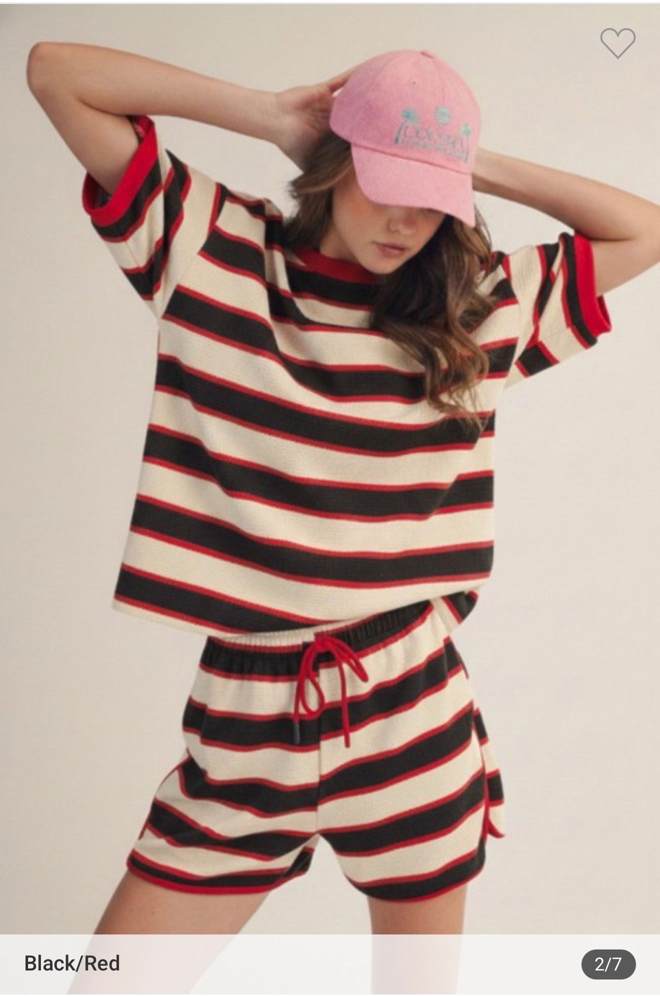 Striped Short Set