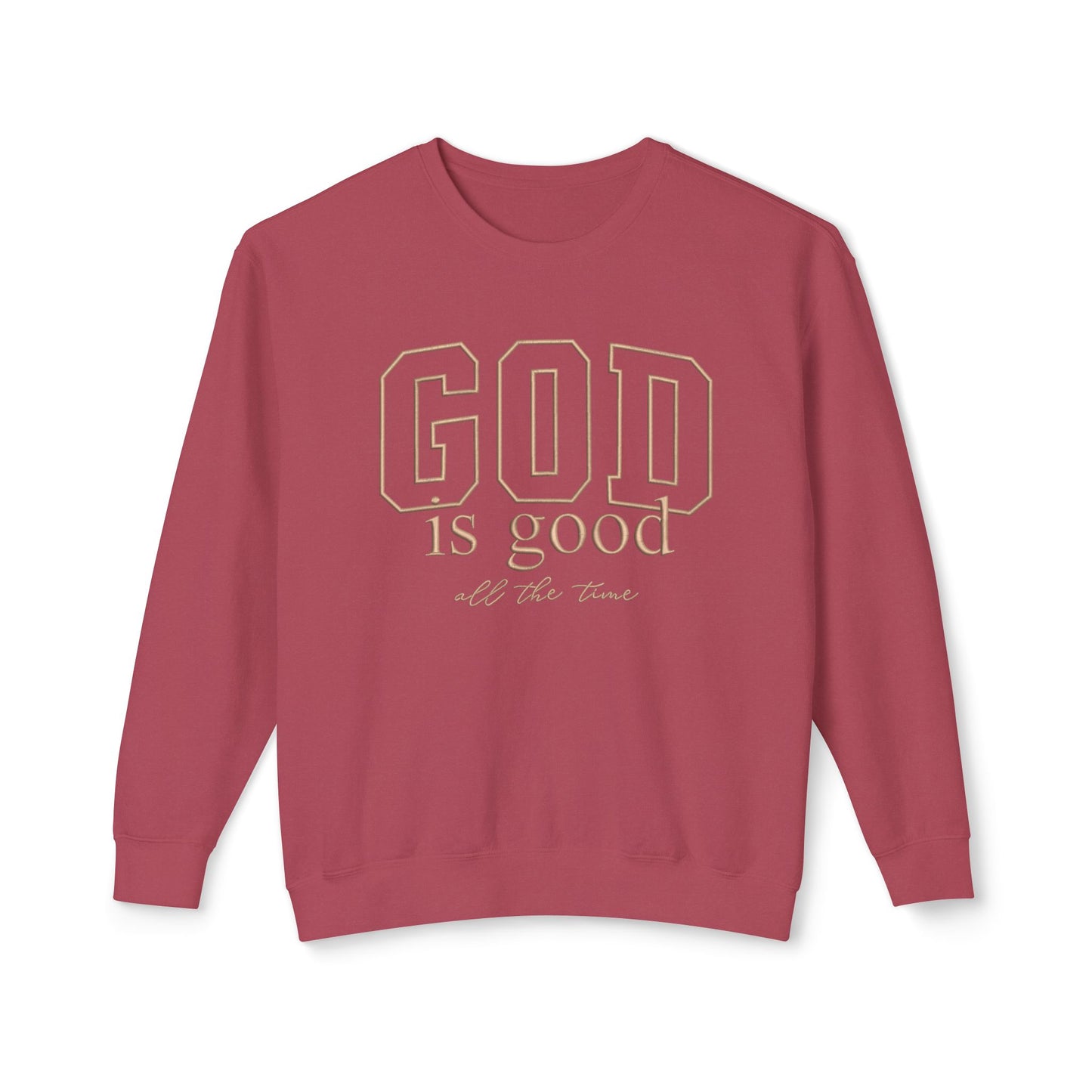 God Is Good Crewneck Sweatshirt — Faith-Based Inspirational Pullover