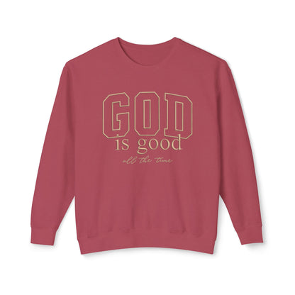 God Is Good Crewneck Sweatshirt — Faith-Based Inspirational Pullover