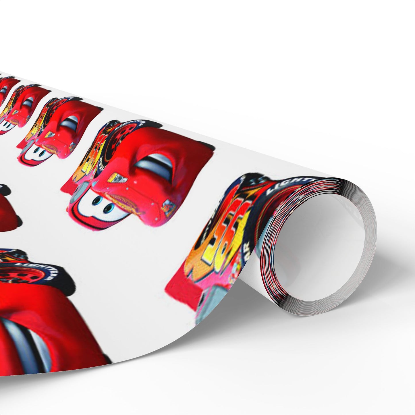 Kids Lightning Car Wrapping Paper – Red Race Car Gift Wrap for Boys’ Birthdays & Parties