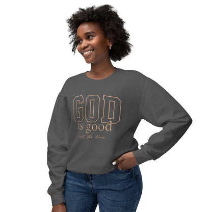 God Is Good Crewneck Sweatshirt — Faith-Based Inspirational Pullover