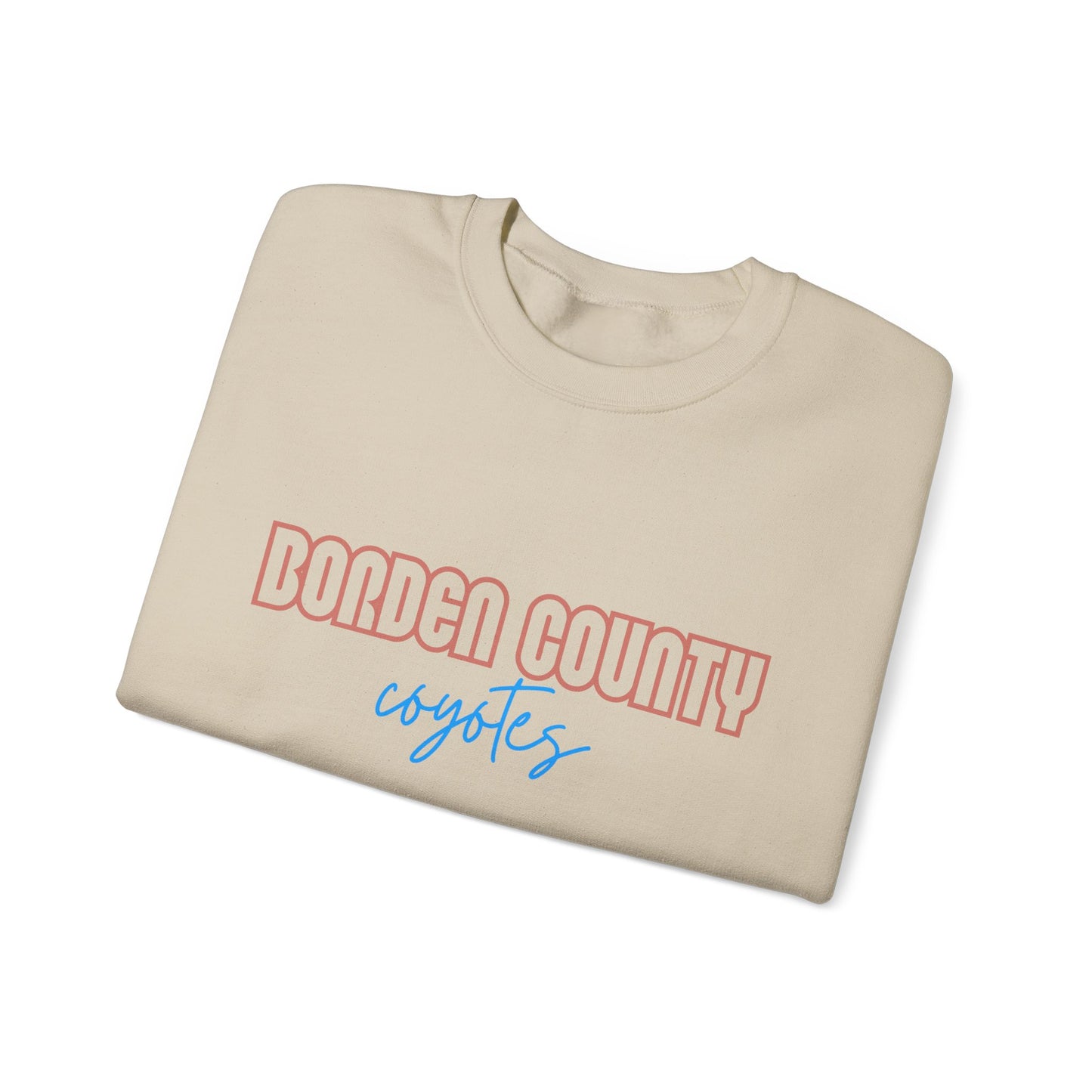Borden County Coyotes Sweatshirt - Retro Pastel Crewneck