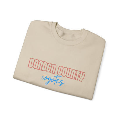 Borden County Coyotes Sweatshirt - Retro Pastel Crewneck