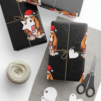 Basset Hound Santa Wrapping Paper - Cute Dog Christmas Gift Wrap