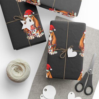 Basset Hound Santa Wrapping Paper - Cute Dog Christmas Gift Wrap