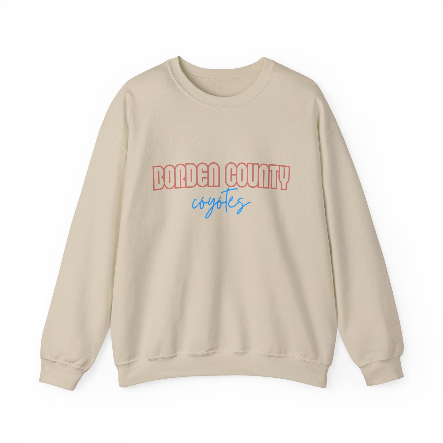 Borden County Coyotes Sweatshirt - Retro Pastel Crewneck