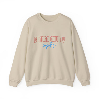 Borden County Coyotes Sweatshirt - Retro Pastel Crewneck