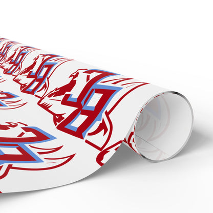 Red Blue Abstract Logo wrapping paper | Patterned Gift Wrap