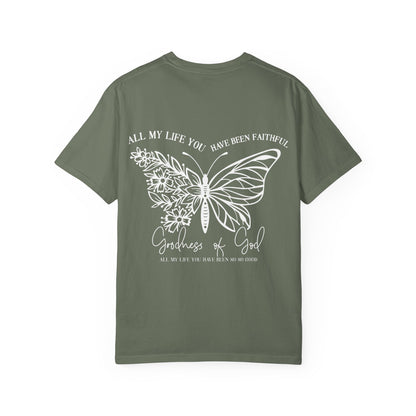 Faith Butterfly T-Shirt — 'All My Life You Have Been Faithful' Christian Graphic Tee