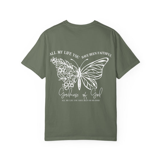 Faith Butterfly T-Shirt — 'All My Life You Have Been Faithful' Christian Graphic Tee