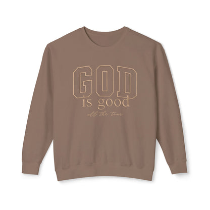 God Is Good Crewneck Sweatshirt — Faith-Based Inspirational Pullover