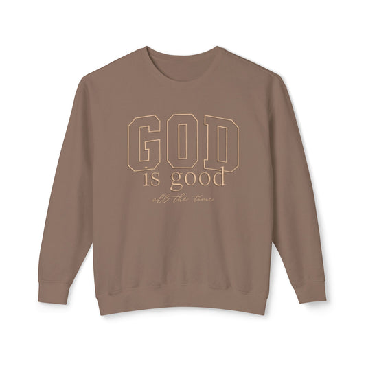 God Is Good Crewneck Sweatshirt — Faith-Based Inspirational Pullover