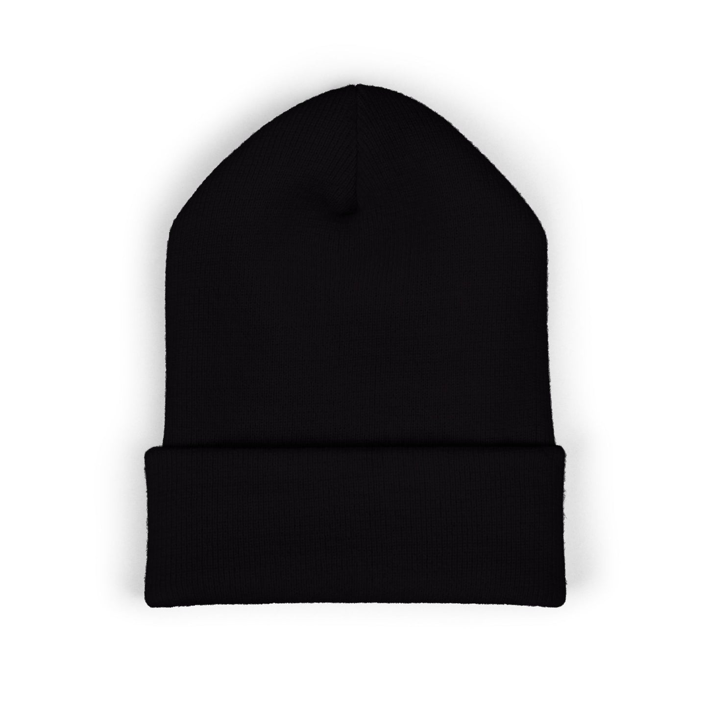 Texas Flag Outline Embroidered Beanie — Classic Cuffed Knit Hat