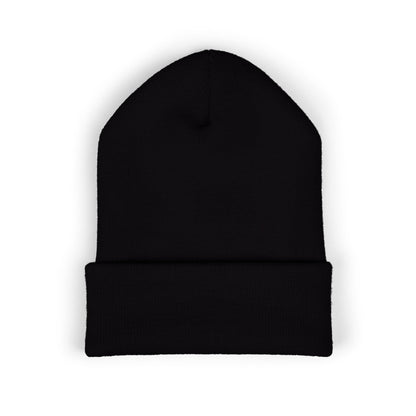 Texas Flag Outline Embroidered Beanie — Classic Cuffed Knit Hat