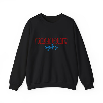 Borden County Coyotes Sweatshirt - Retro Pastel Crewneck