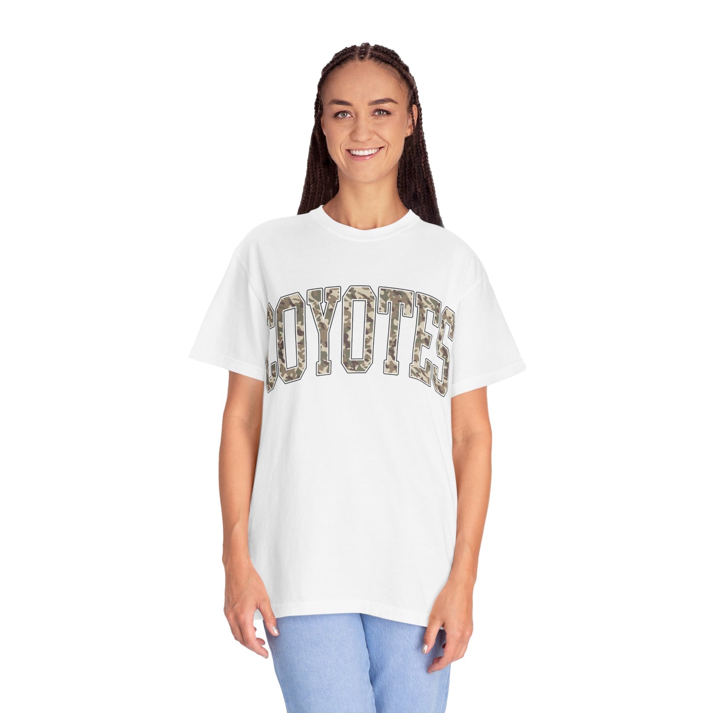 Coyotes Camo Arch T-Shirt — Vintage Lettering Tee