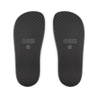 Youth Slide Sandals with Removable Strap — Custom Team Logo "24" Design