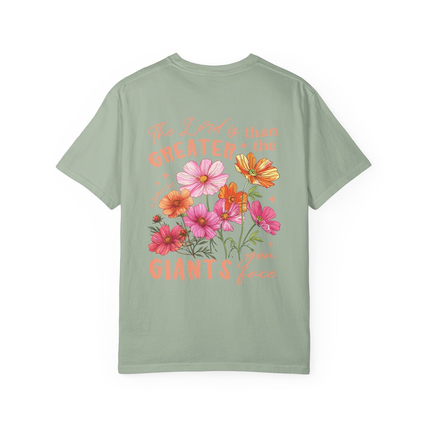Floral 'Greater Than the Giants' T-Shirt