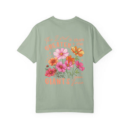 Floral 'Greater Than the Giants' T-Shirt