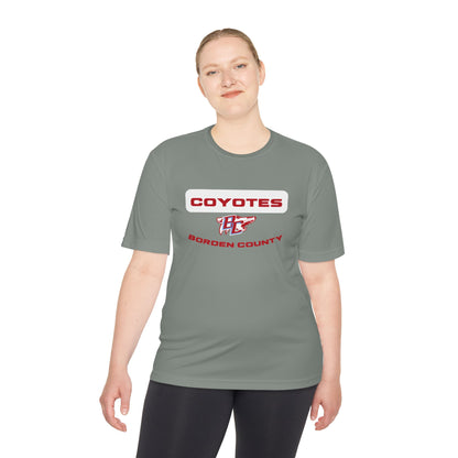 Borden County Coyotes Performance Tee - 'Coyotes' Logo Moisture-Wicking Shirt