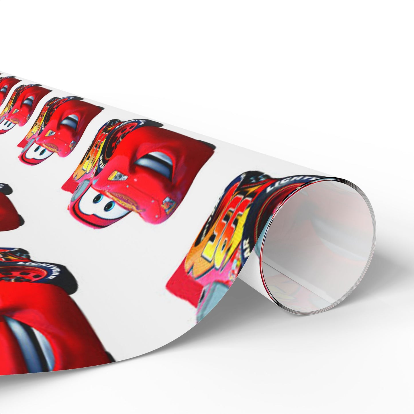 Kids Lightning Car Wrapping Paper – Red Race Car Gift Wrap for Boys’ Birthdays & Parties