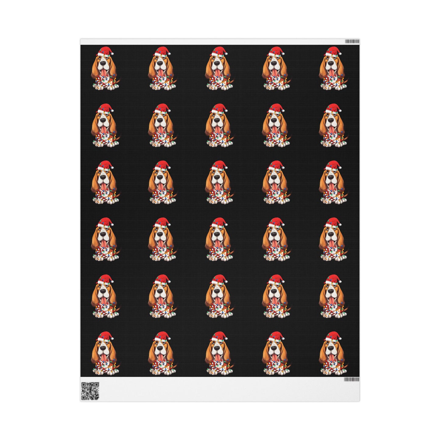 Basset Hound Santa Wrapping Paper - Cute Dog Christmas Gift Wrap