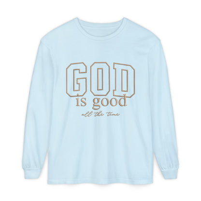 God Is Good Long Sleeve Tee — Faith-Based Inspirational Shirt