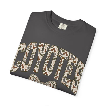 Coyotes Camo Print T-Shirt with Bow — Cute Animal Print Team Tee