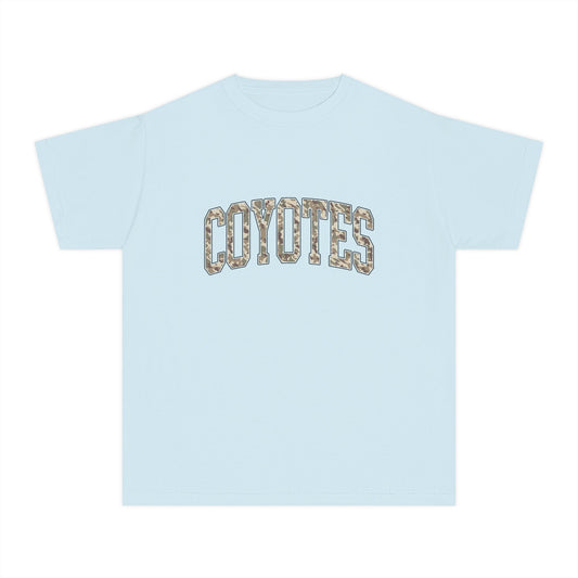 Coyotes Youth Tee — Camo Text Kids Shirt