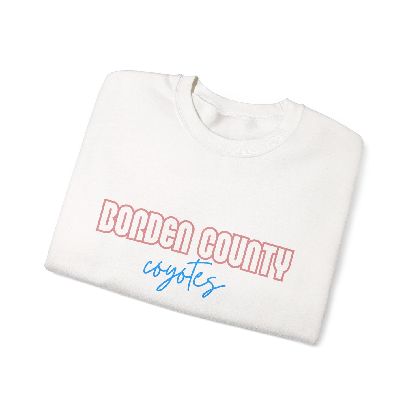 Borden County Coyotes Sweatshirt - Retro Pastel Crewneck