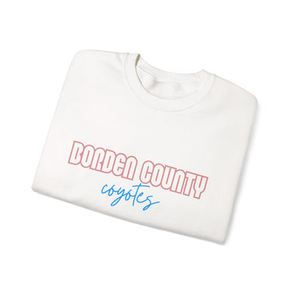 Borden County Coyotes Sweatshirt - Retro Pastel Crewneck