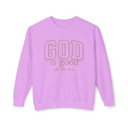 God Is Good Crewneck Sweatshirt — Faith-Based Inspirational Pullover