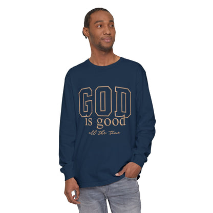 God Is Good Long Sleeve Tee — Faith-Based Inspirational Shirt