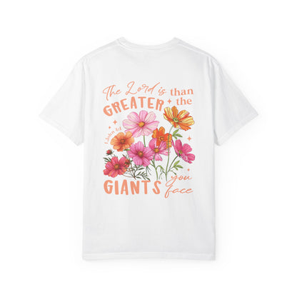 Floral 'Greater Than the Giants' T-Shirt