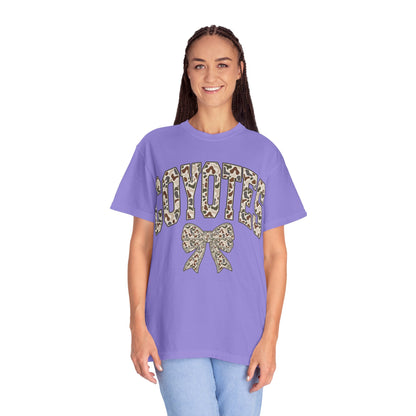Coyotes Camo Print T-Shirt with Bow — Cute Animal Print Team Tee