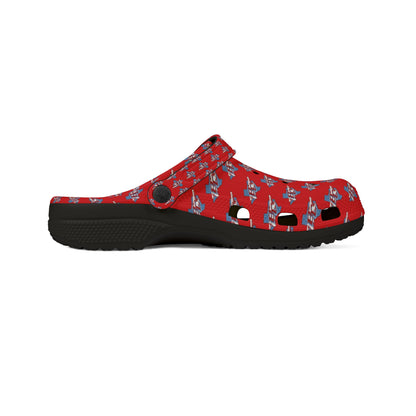 Red BC — All-Over Print Comfortable Slip-On Shoes