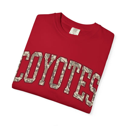 Coyotes Camo Arch T-Shirt — Vintage Lettering Tee