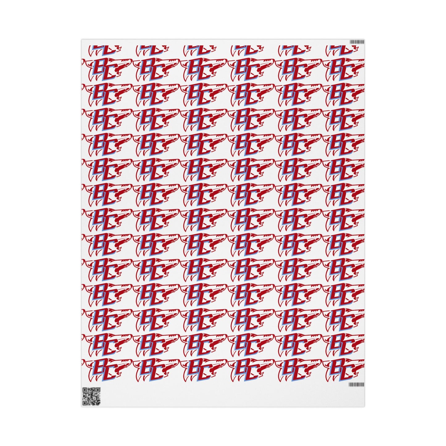 Red Blue Abstract Logo wrapping paper | Patterned Gift Wrap