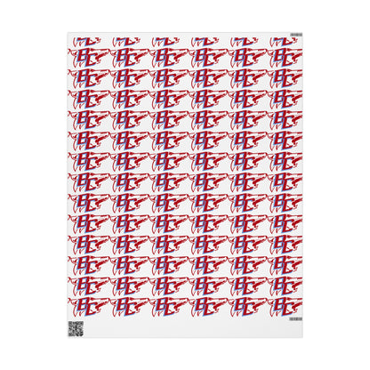 Red Blue Abstract Logo wrapping paper | Patterned Gift Wrap