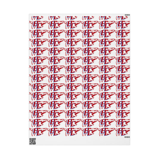 Red Blue Abstract Logo wrapping paper | Patterned Gift Wrap