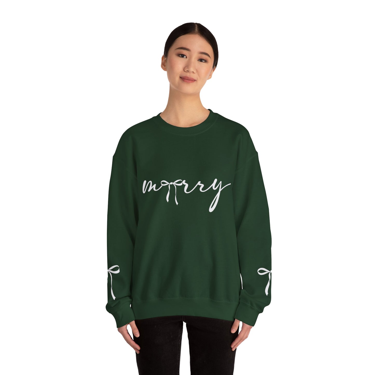 Minimal White Crewneck Sweatshirt – Subtle Script Design