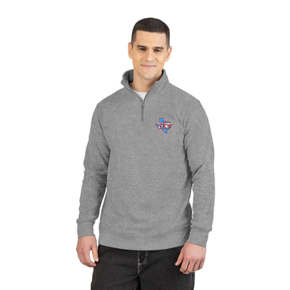 Texas Flag Patch Embroidered Fleece Pullover