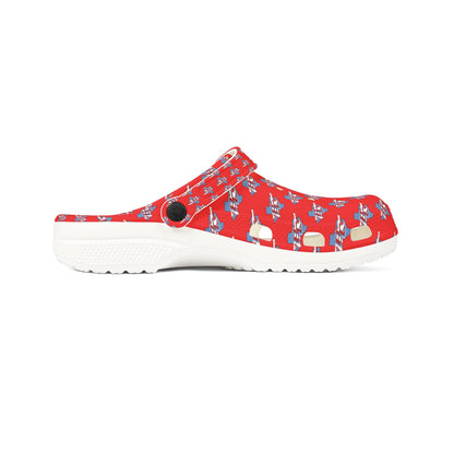 Red BC — All-Over Print Comfortable Slip-On Shoes