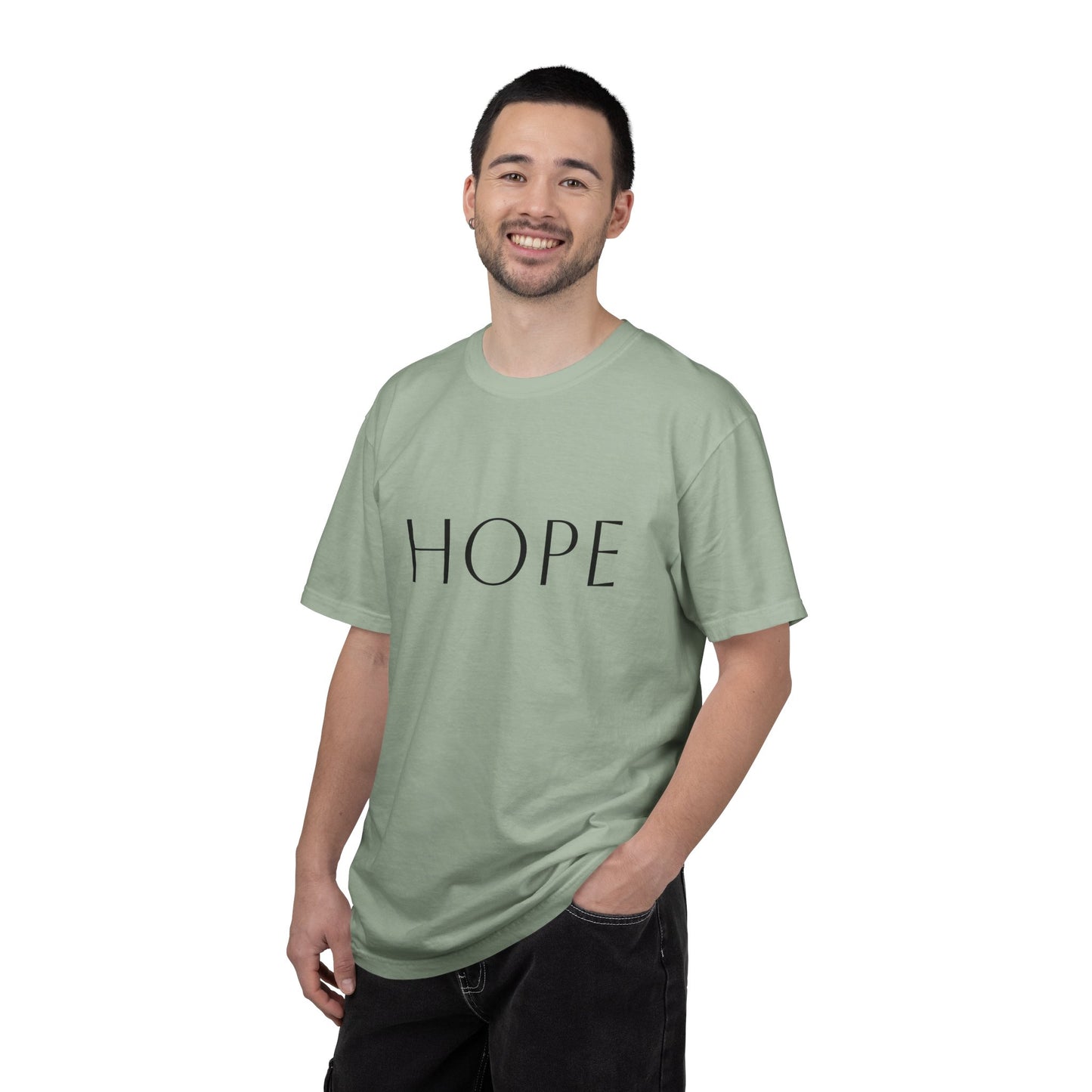 Hope Script T-Shirt — Inspirational Christian Tee with Back Scripture Design