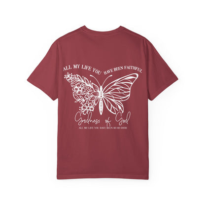 Faith Butterfly T-Shirt — 'All My Life You Have Been Faithful' Christian Graphic Tee