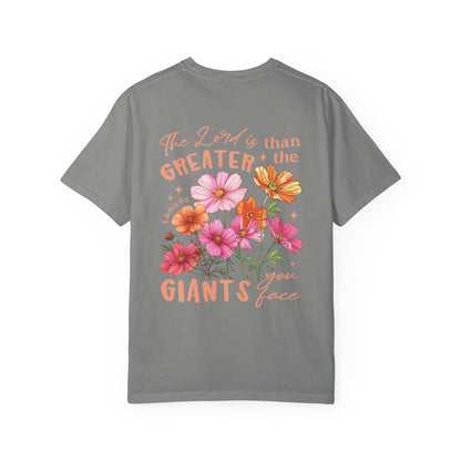 Floral 'Greater Than the Giants' T-Shirt