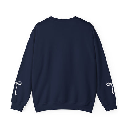 Minimal White Crewneck Sweatshirt – Subtle Script Design