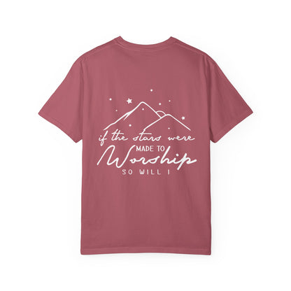 Worship Mountains T-Shirt — “If the Stars Were Made to Worship” Christian Tee