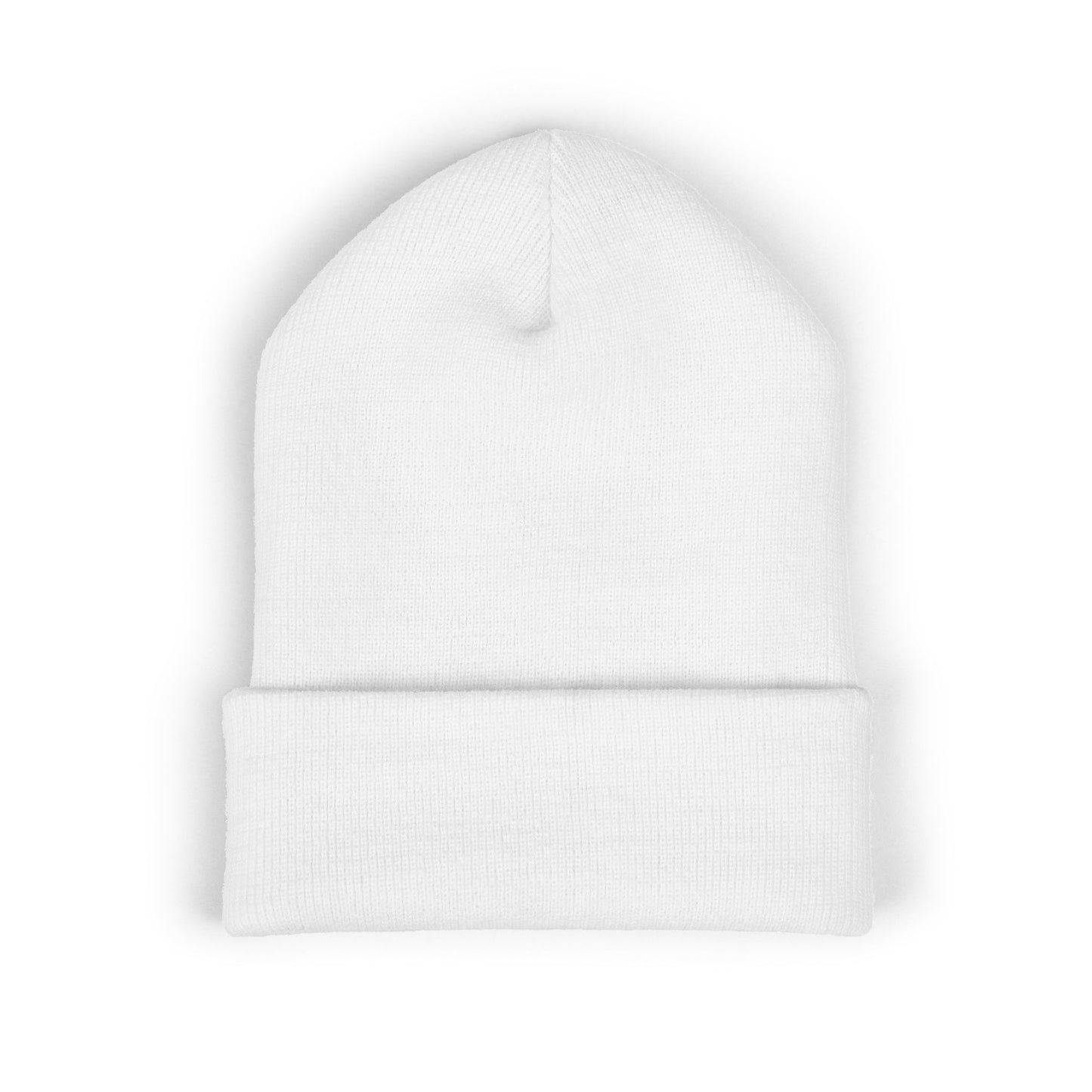 Texas Flag Outline Embroidered Beanie — Classic Cuffed Knit Hat